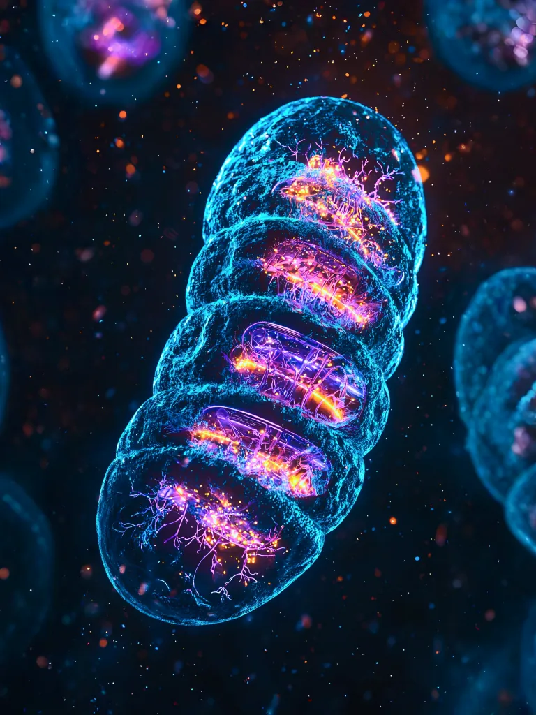 Organismo vivo con luces en su interior